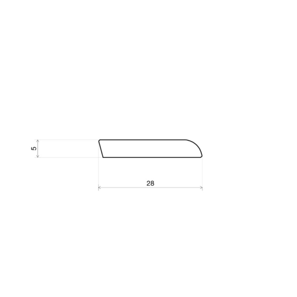 Afwerklijst 6 x 28 eiken onbewerkt - Afbeelding 3