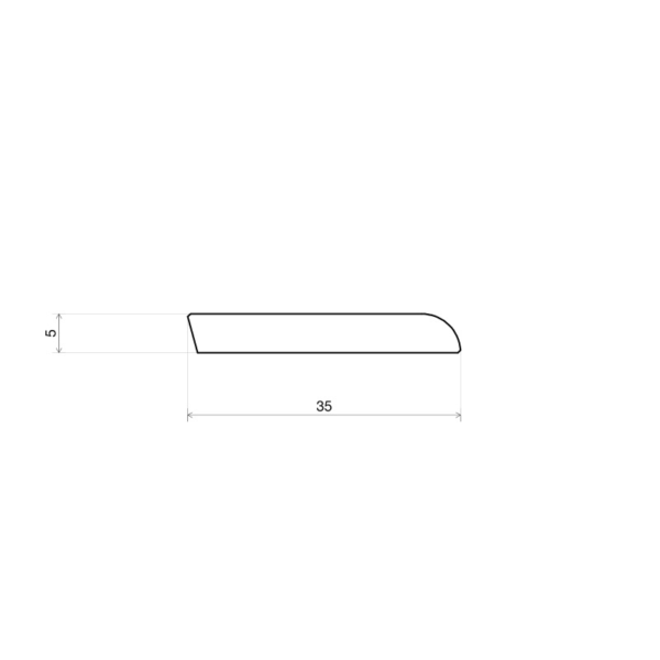 Afwerklijst 6 x 35 eiken onbewerkt - Afbeelding 3